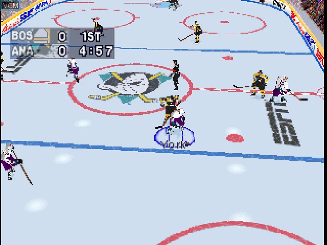 In-game screen of the game NHL Powerplay on Sony Playstation