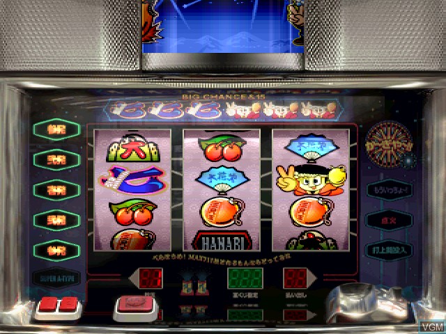 In-game screen of the game Pachi-Slot Aruze Oukoku 4 on Sony Playstation