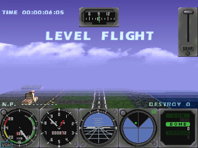 In-game screen of the game Pilot ni Narou! on Sony Playstation