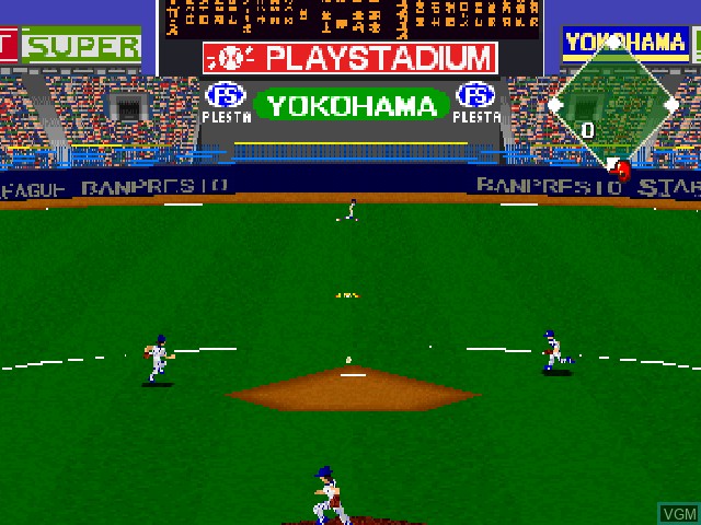 In-game screen of the game Play Stadium 4 - Fumetsu no Dai League Ball on Sony Playstation