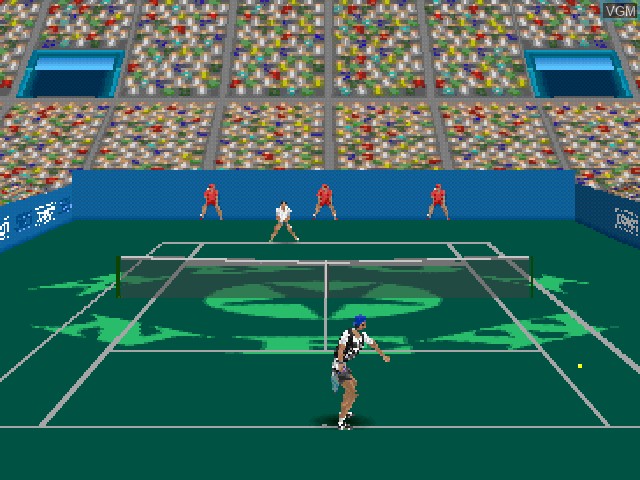 In-game screen of the game Power Serve 3D Tennis on Sony Playstation