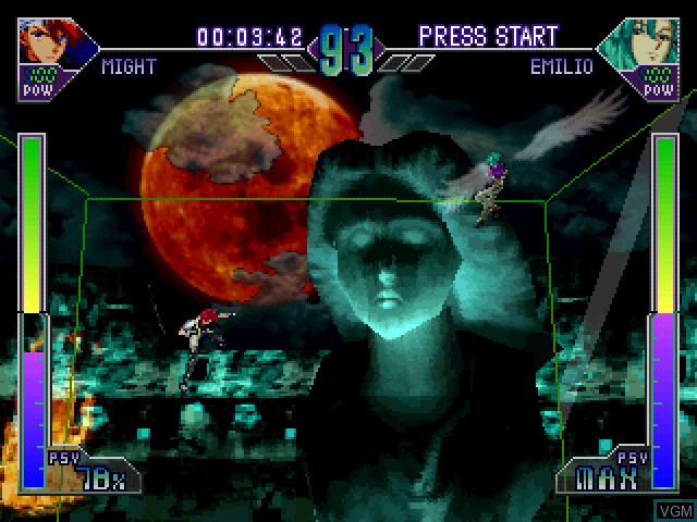 In-game screen of the game Psychic Force 2 on Sony Playstation