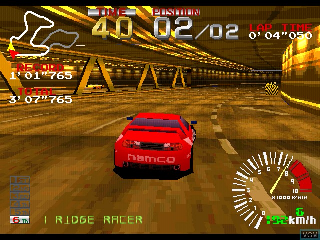 In-game screen of the game Ridge Racer - High Spec Ver. & Namco Catalogue '98 on Sony Playstation