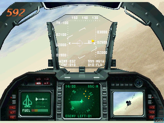 In-game screen of the game Sidewinder on Sony Playstation