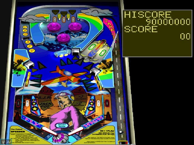In-game screen of the game Simple 1500 Series Vol. 11 - The Pinball on Sony Playstation