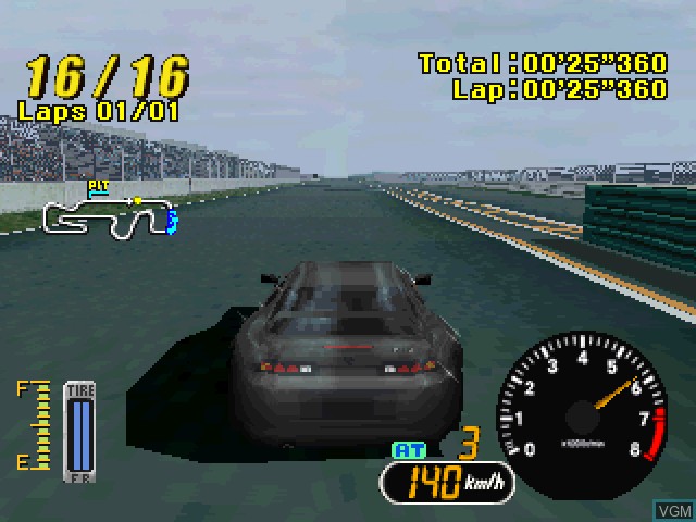 In-game screen of the game Simple 1500 Series Vol. 38 - The Real Racing - Toyota on Sony Playstation