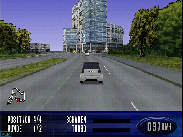 In-game screen of the game Autobahn Raser II on Sony Playstation
