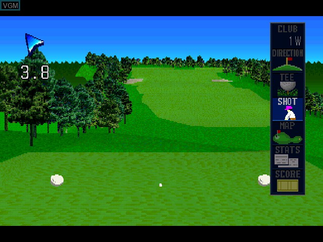 In-game screen of the game Big Challenge Golf - Tokyo Yomiuri Country Club Hen on Sony Playstation