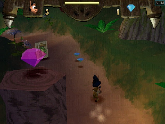 In-game screen of the game Hugo - The Quest for the Sunstones on Sony Playstation