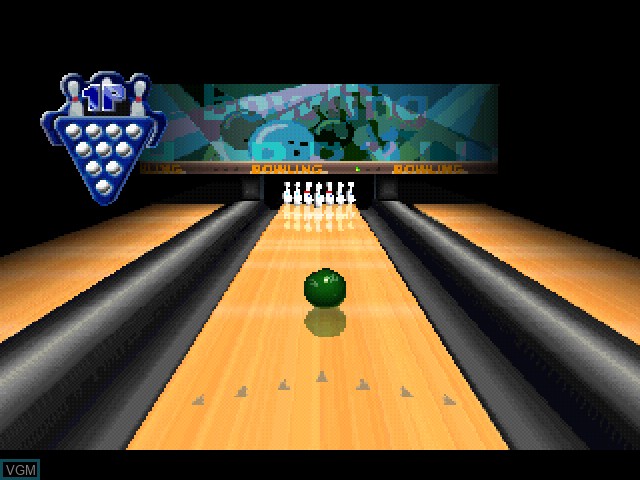 In-game screen of the game King of Bowling 3 on Sony Playstation