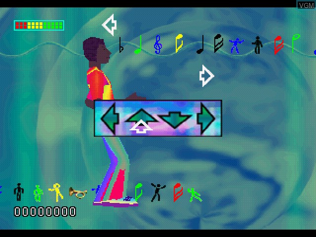 In-game screen of the game Rhythm Beat on Sony Playstation