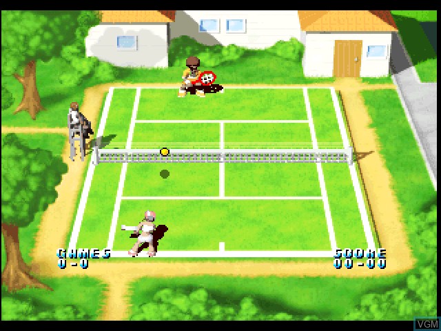 In-game screen of the game World Tennis Stars on Sony Playstation