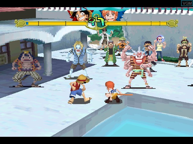In-game screen of the game One Piece Grand Battle! on Sony Playstation