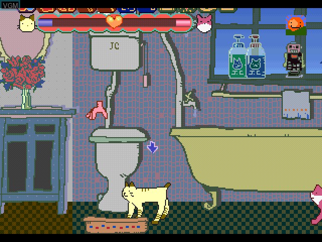 In-game screen of the game Jingle Cats - Love Para Daisakusen no Maki on Sony Playstation