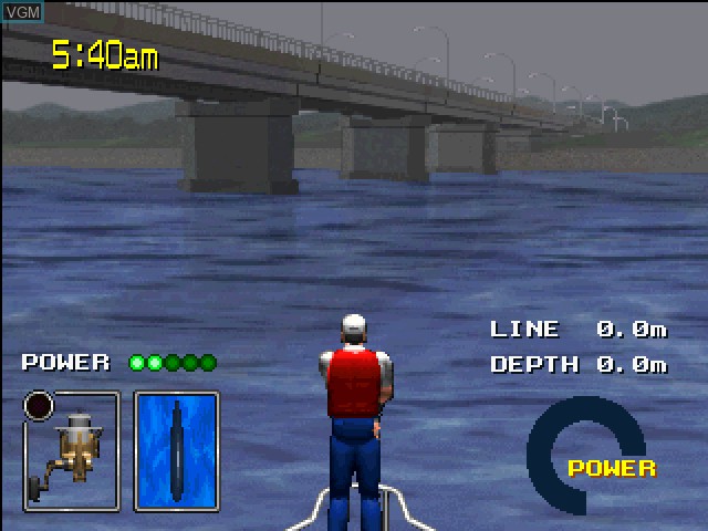 In-game screen of the game SeaBass Fishing on Sony Playstation