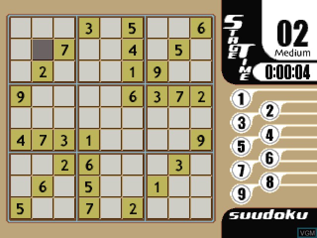 In-game screen of the game SuperLite 1500 Series - Suudoku 5 on Sony Playstation