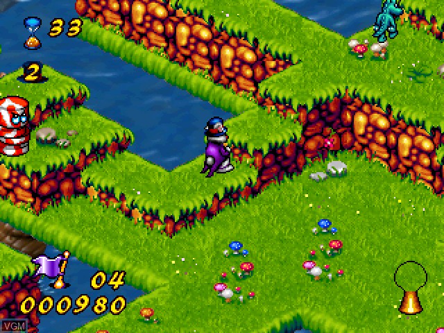In-game screen of the game Whizz on Sony Playstation