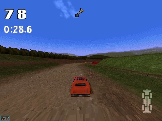 In-game screen of the game Dukes of Hazzard, The - Racing for Home on Sony Playstation