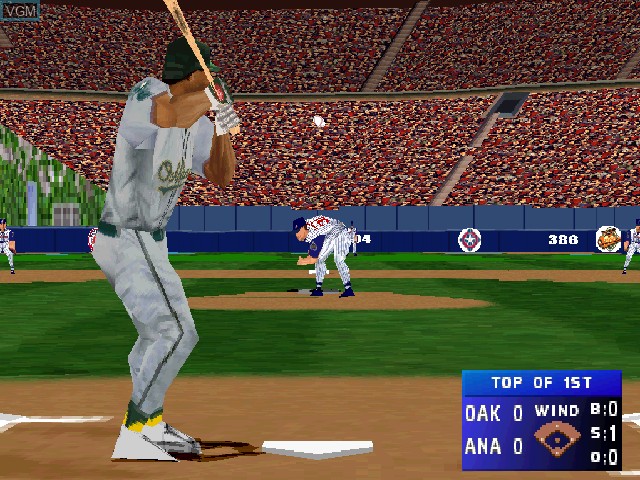 In-game screen of the game HardBall 99 on Sony Playstation