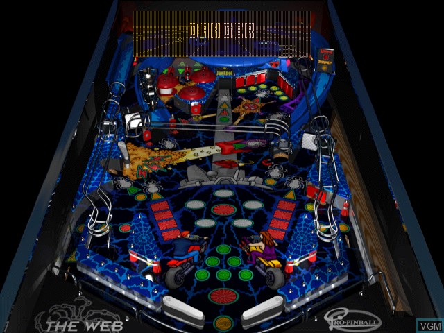 In-game screen of the game Pro Pinball - The Web on Sony Playstation
