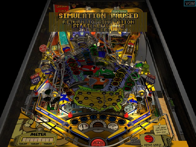 In-game screen of the game Pro Pinball - Big Race USA on Sony Playstation