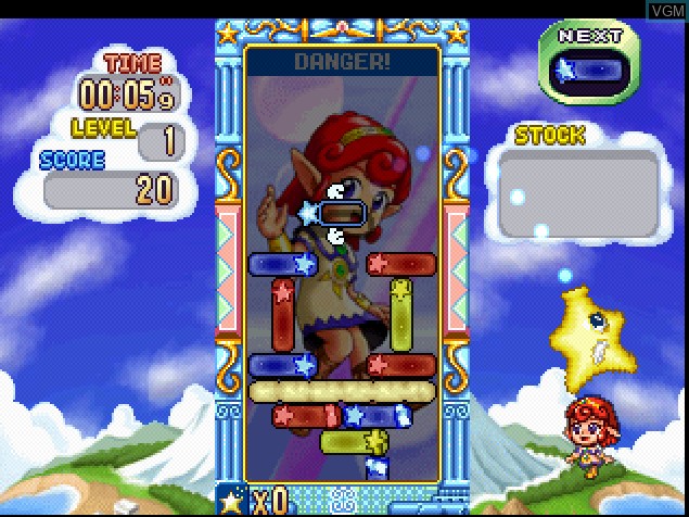 In-game screen of the game Puzzle - Star Sweep on Sony Playstation