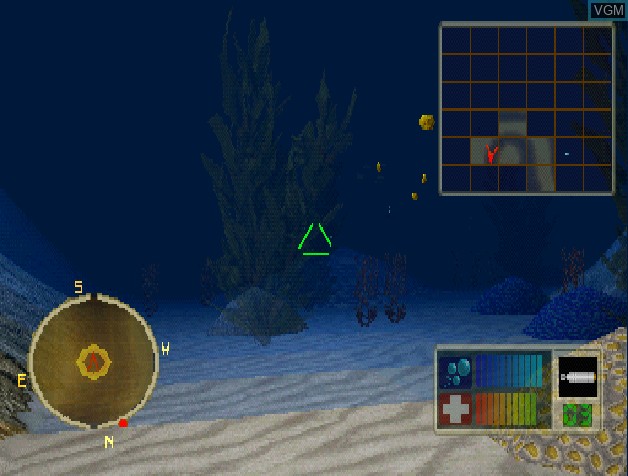 In-game screen of the game Treasures of the Deep on Sony Playstation
