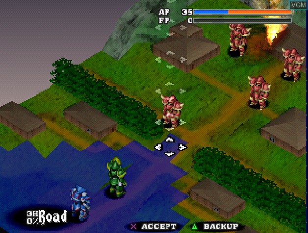In-game screen of the game Vanguard Bandits on Sony Playstation