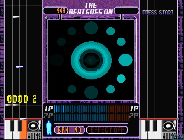 In-game screen of the game BeatMania Append 4th Mix ~the beat goes on~ on Sony Playstation