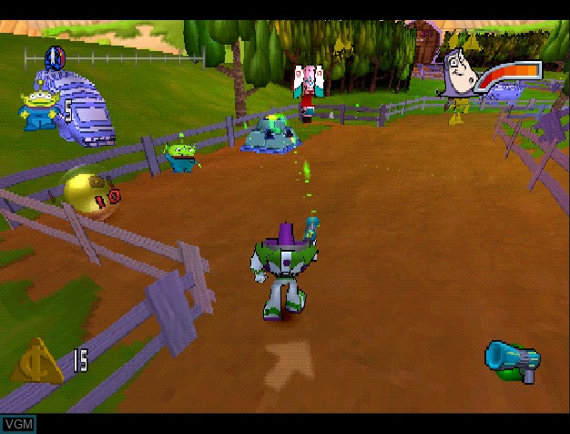 In-game screen of the game Buzz Lightyear of Star Command on Sony Playstation