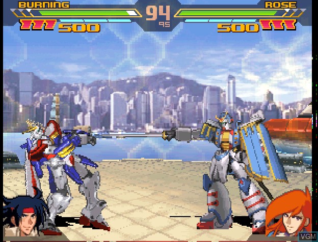 In-game screen of the game Gundam - Battle Assault 2 on Sony Playstation