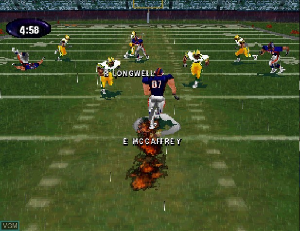 In-game screen of the game NFL Xtreme on Sony Playstation