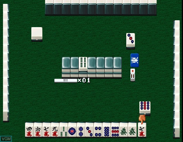 In-game screen of the game SuperLite 1500 Series - Yoshimoto Mahjong Club Deluxe on Sony Playstation
