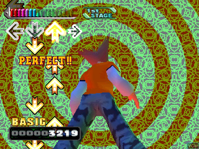In-game screen of the game Dance Dance Revolution 4th Mix on Sony Playstation