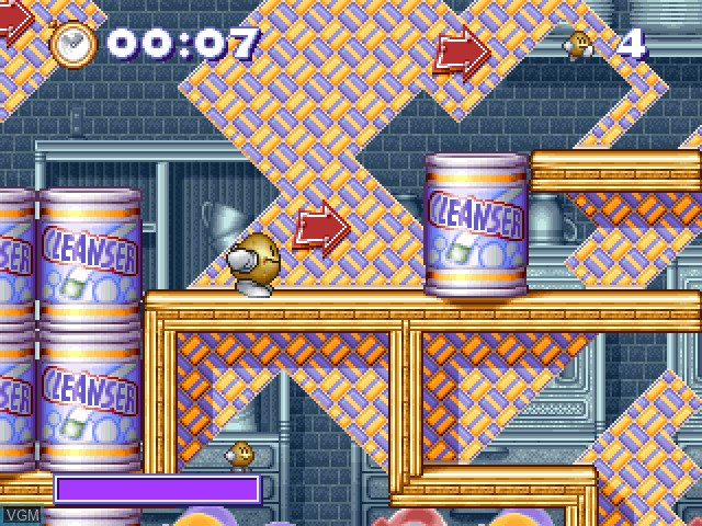 In-game screen of the game Kitchen Panic on Sony Playstation