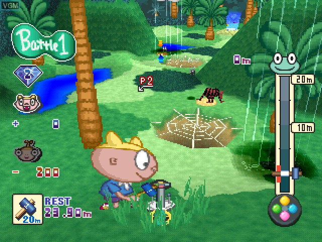 In-game screen of the game Kero Kero King on Sony Playstation