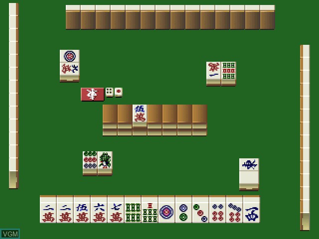 In-game screen of the game Mahjong Gokuu Tenjiku 99 on Sony Playstation