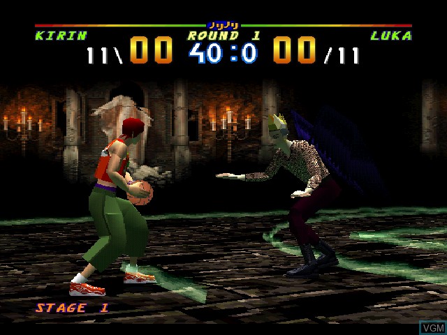 In-game screen of the game One on One on Sony Playstation