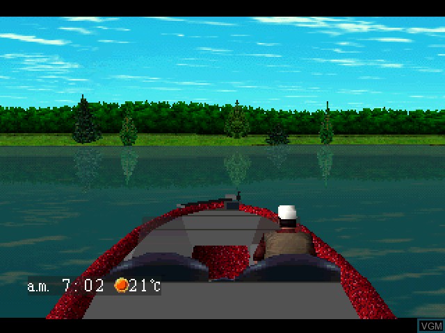 In-game screen of the game Super Black Bass X2 on Sony Playstation