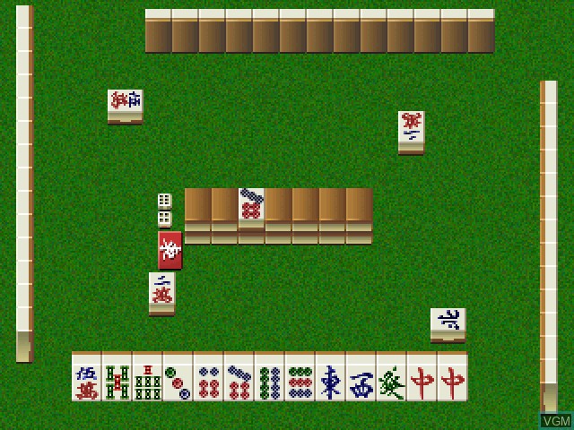 In-game screen of the game Tanoshii Mahjong on Sony Playstation