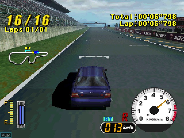 In-game screen of the game Toyota Netz Racing on Sony Playstation