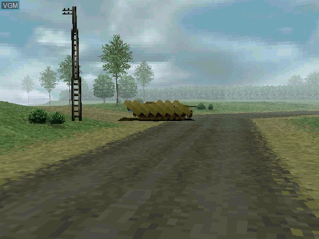 In-game screen of the game Panzer Front bis. on Sony Playstation