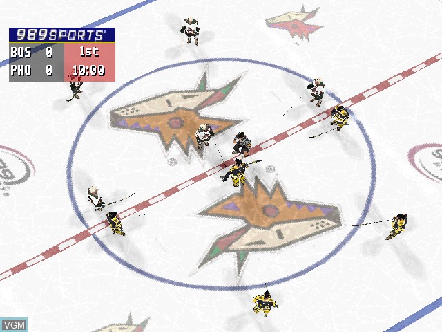 In-game screen of the game NHL FaceOff 2001 on Sony Playstation