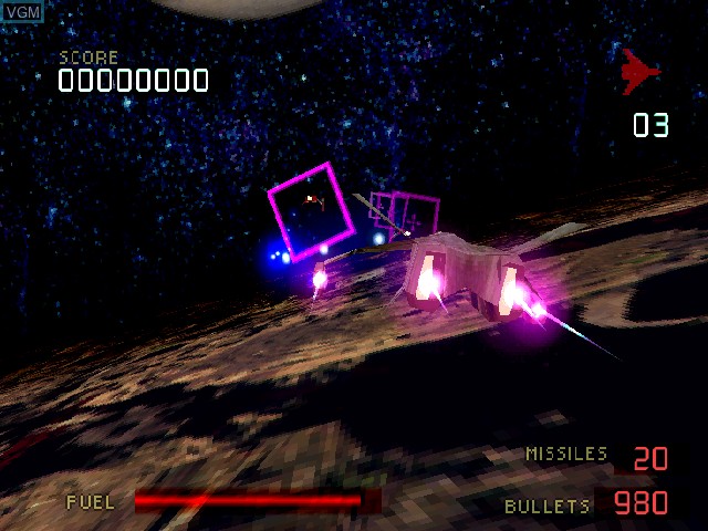 In-game screen of the game Space Rider on Sony Playstation