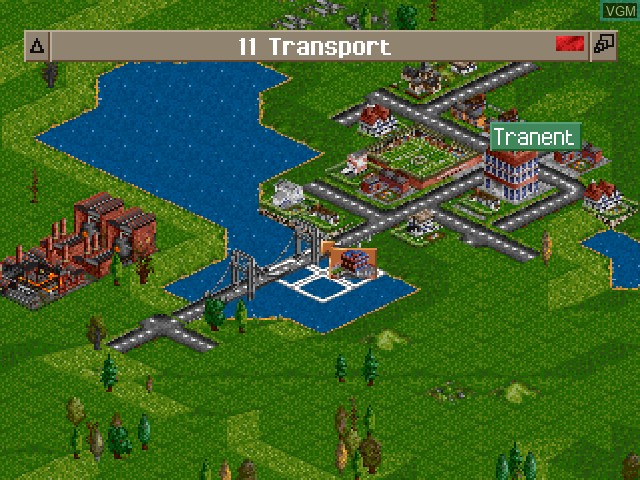In-game screen of the game Transport Tycoon on Sony Playstation