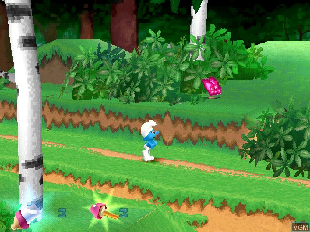 In-game screen of the game Smurfs, The on Sony Playstation