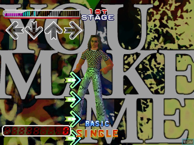 In-game screen of the game Dance Dance Revolution 2nd Remix Append - Club Version Vol. 2 on Sony Playstation