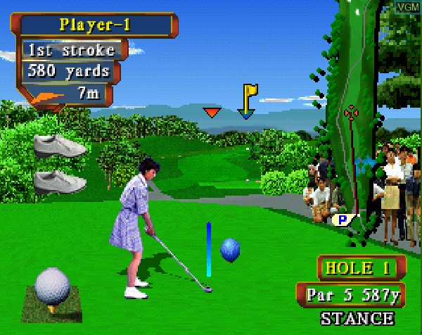 In-game screen of the game Junclassic C.C. & Rope Club on Sony Playstation