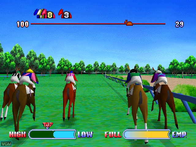 In-game screen of the game Jockey Zero on Sony Playstation
