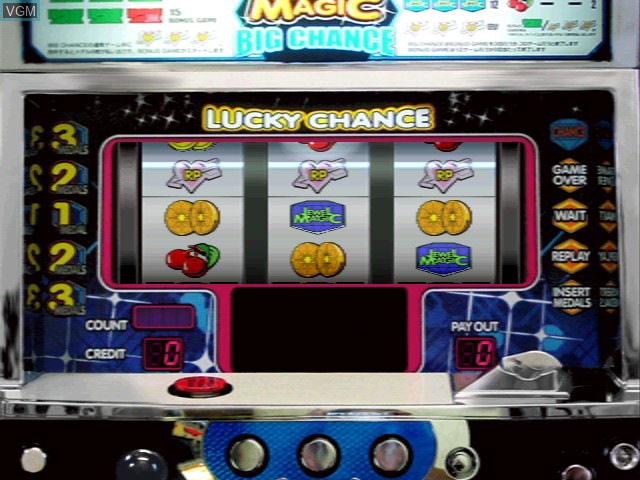 In-game screen of the game Slotter Mania 8 - Miwaku no Takarabako! Jewel Magic 2 & Gold & Silver on Sony Playstation